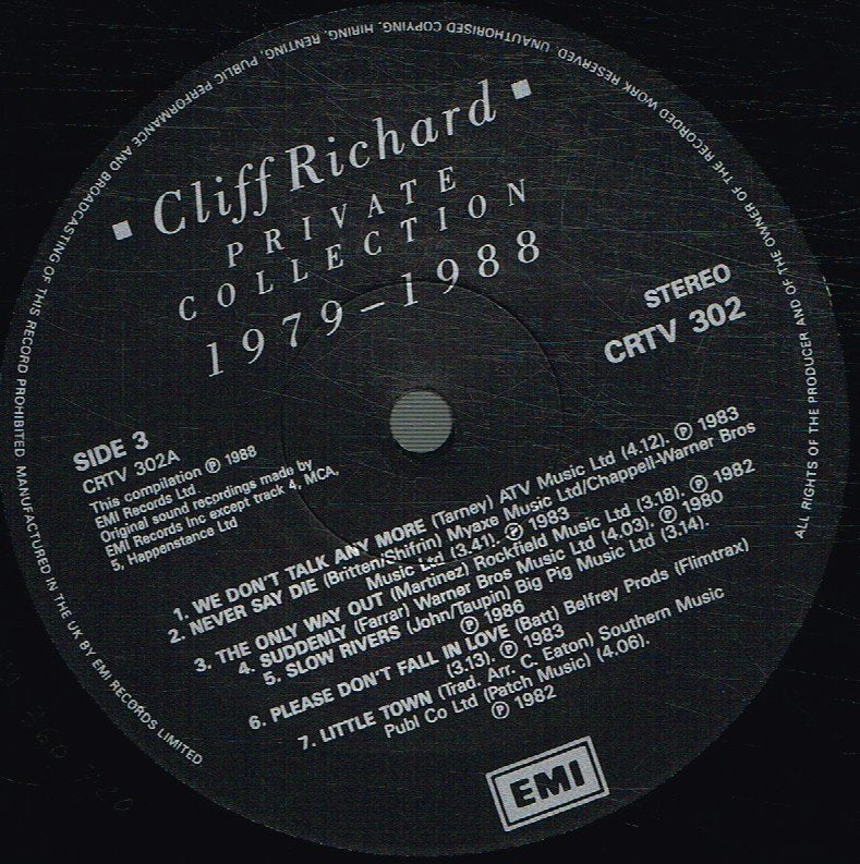 Cliff Richard - Private Collection - Double Lp