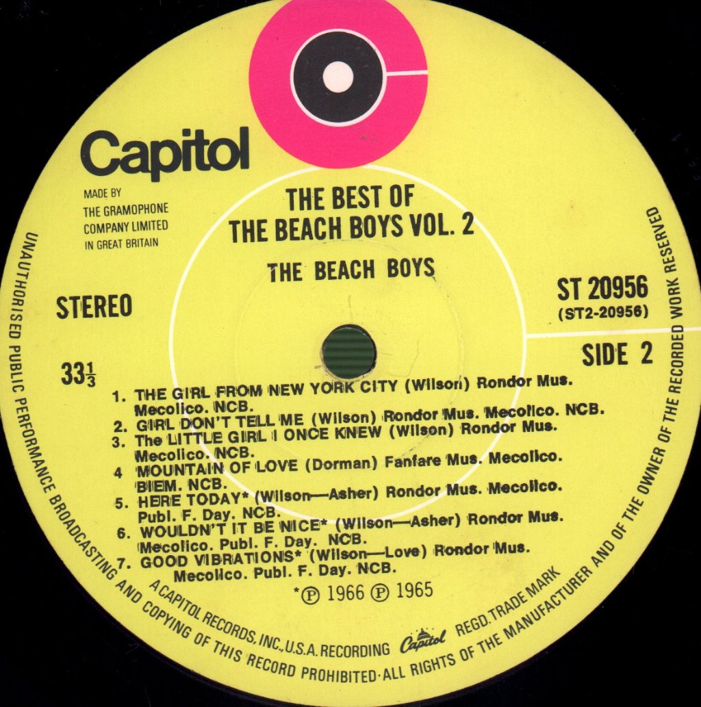 Beach Boys - Best Of The Beach Boys Vol. 2 - Lp