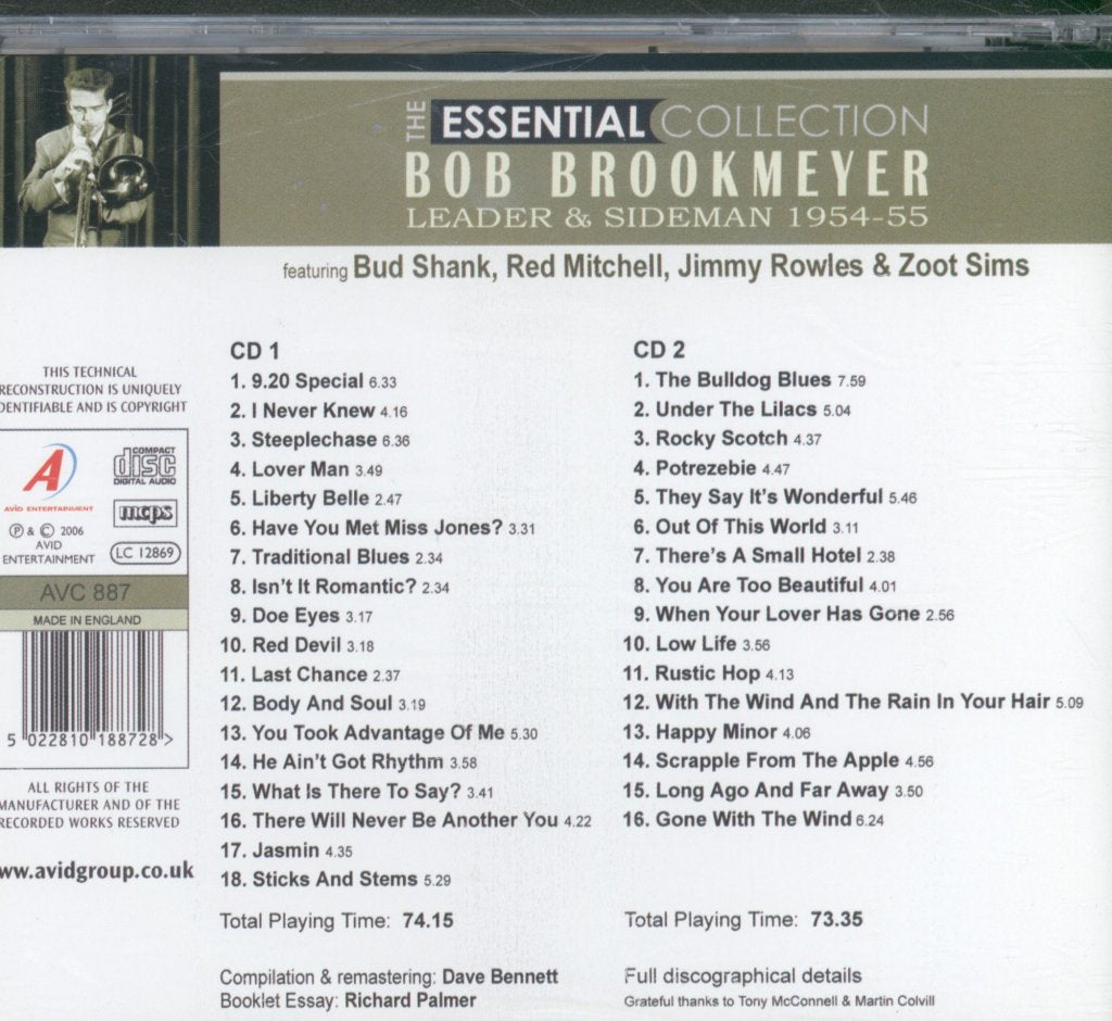 Bob Brookmeyer - Essential Collection - Leader & Sideman 1954-55 - Double Cd
