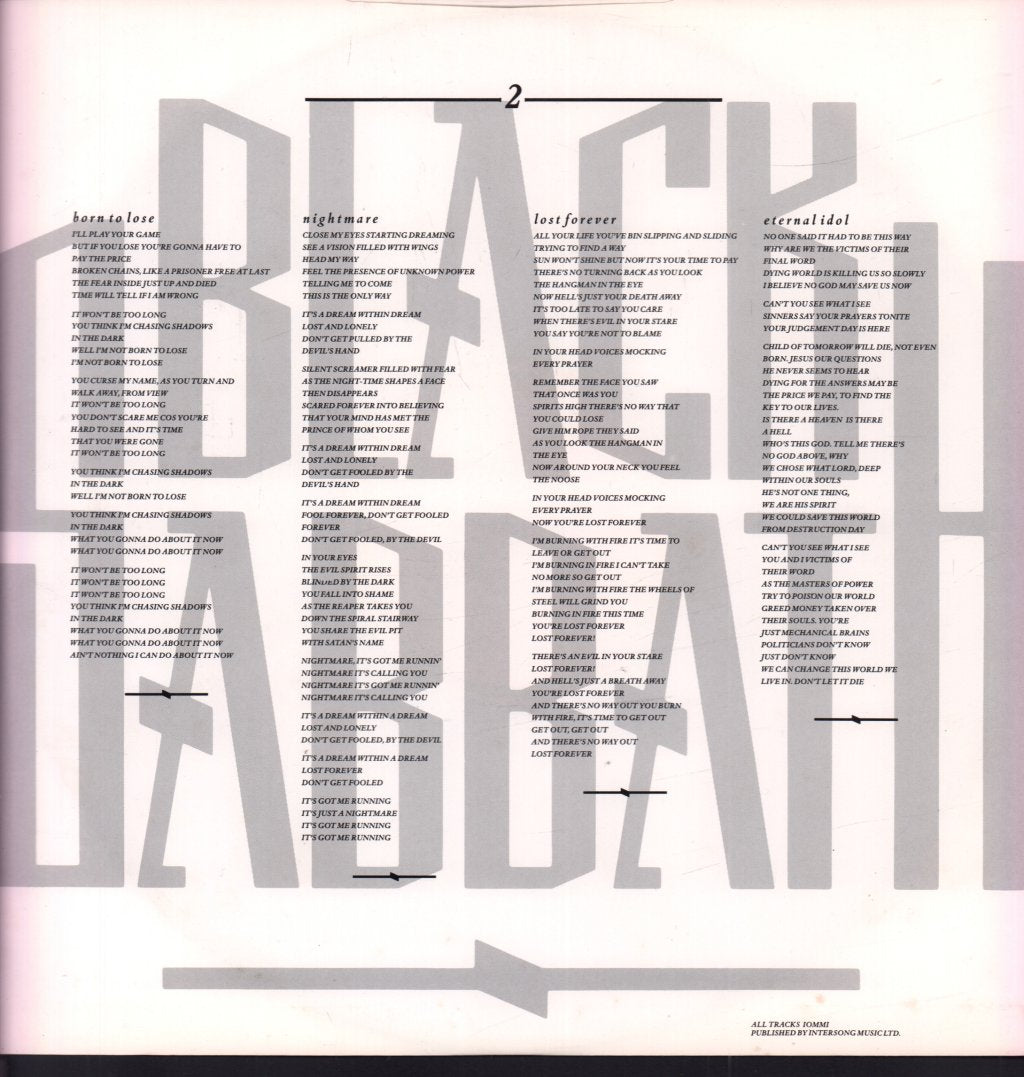 Black Sabbath - Eternal Idol - Lp