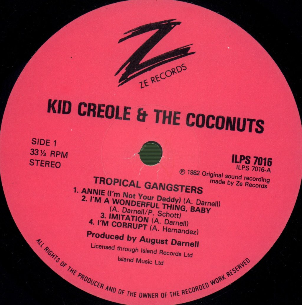 Kid Creole And The Coconuts - Tropical Gangsters - Lp
