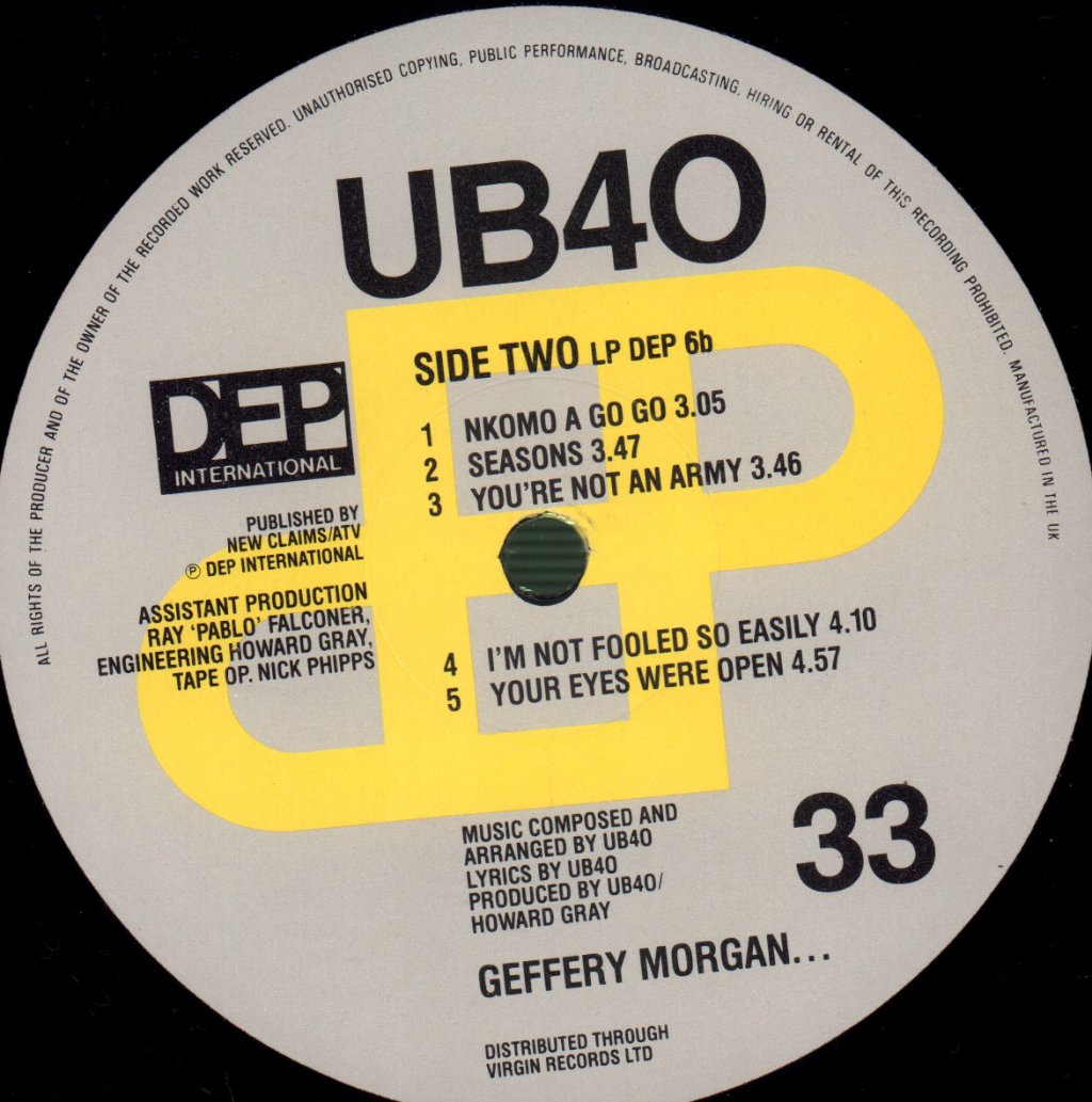 UB40 - Geffrey Morgan - Lp