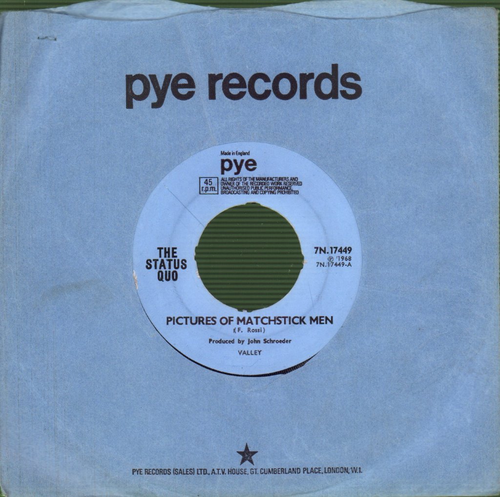 Status Quo - Pictures Of Matchstick Men - 7 Inch