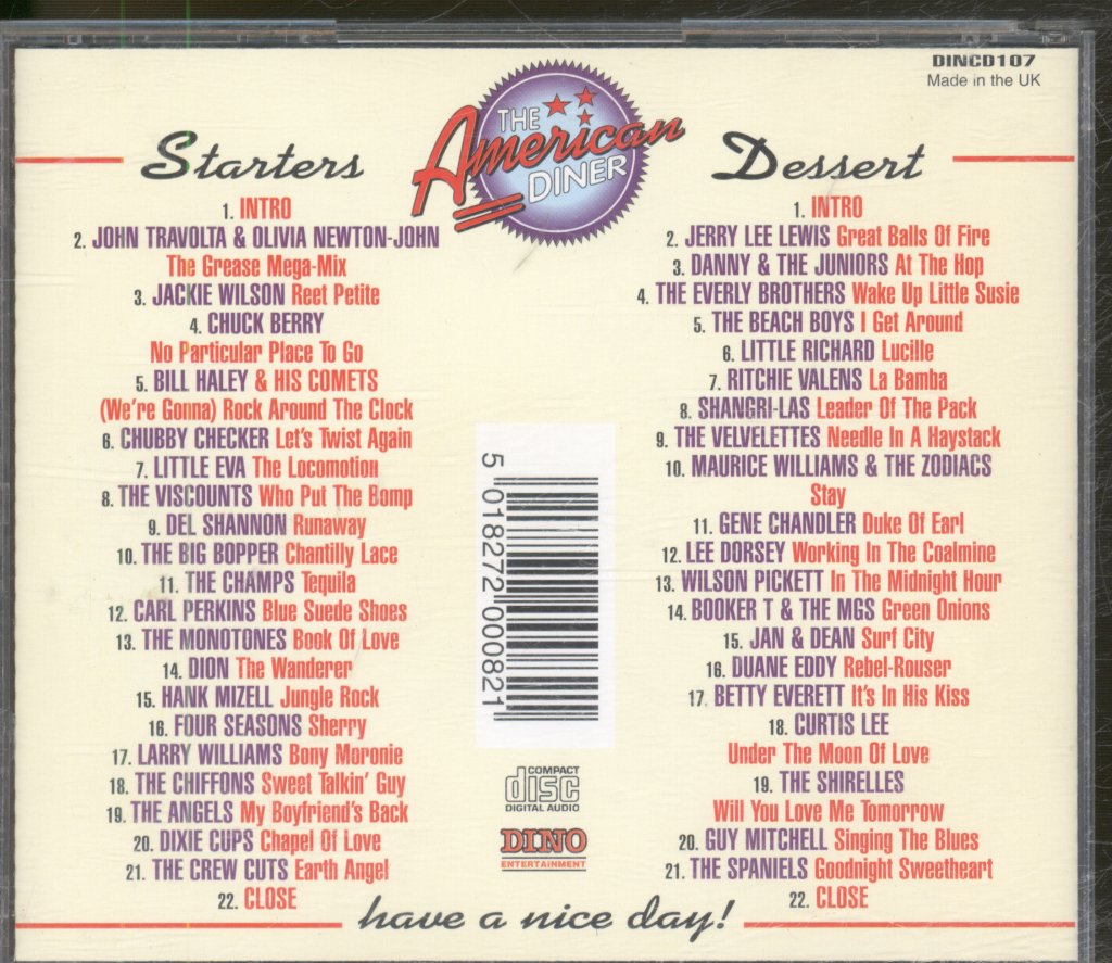 Various Artists - American Diner - Double Cd
