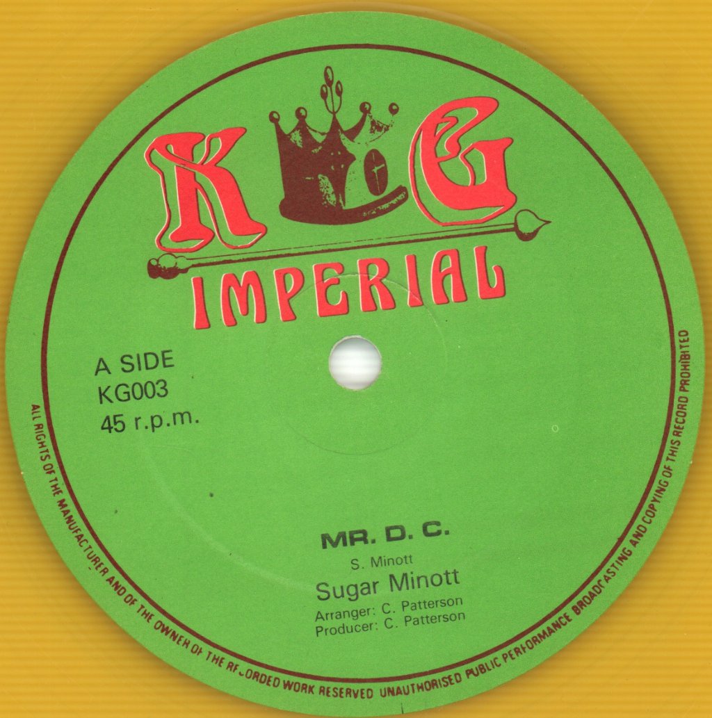 Sugar Minott - Mr. D. C. / Mr. Fisher Man - 12 Inch