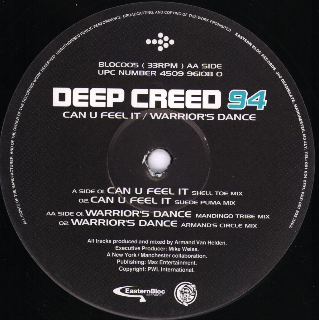 Deep Creed - Can U Feel It / Warrior's Dance - 12 Inch