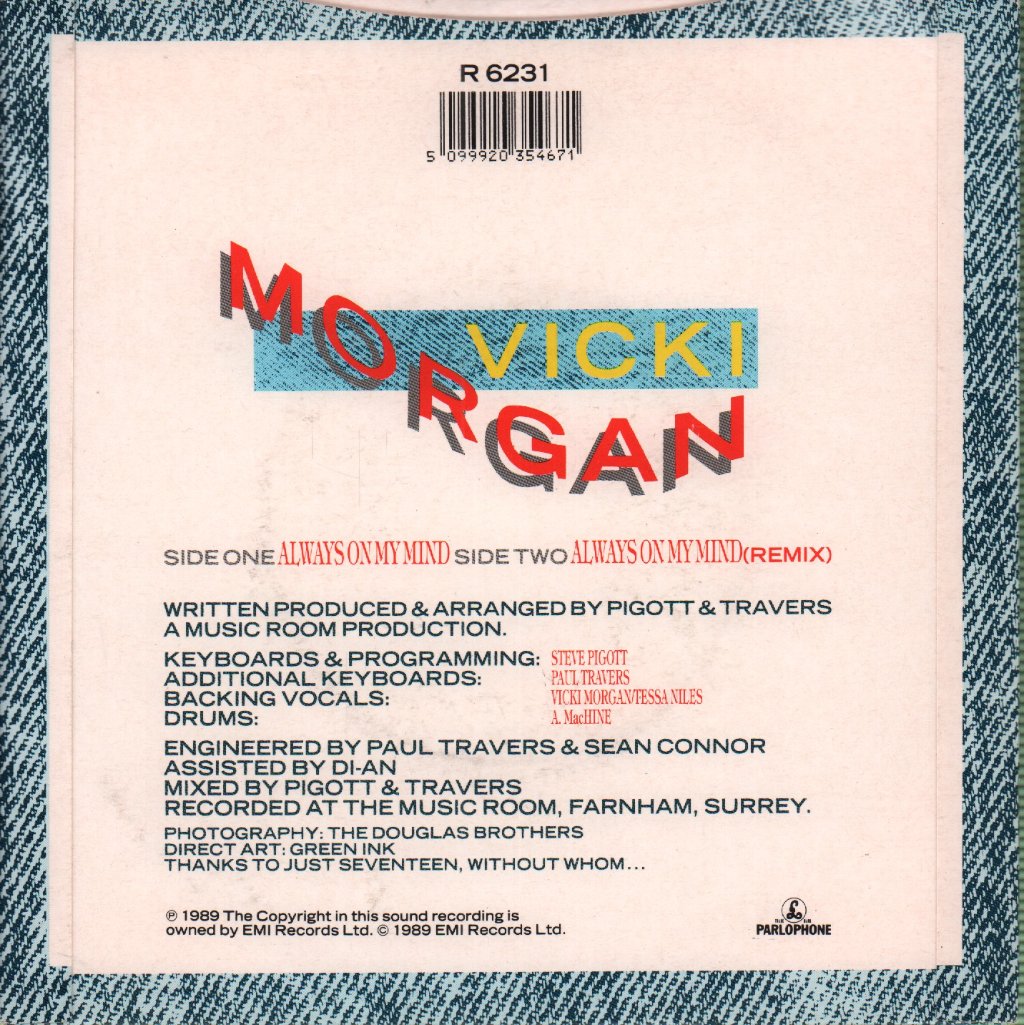 Vicki Morgan - Always On My Mind - 7 Inch