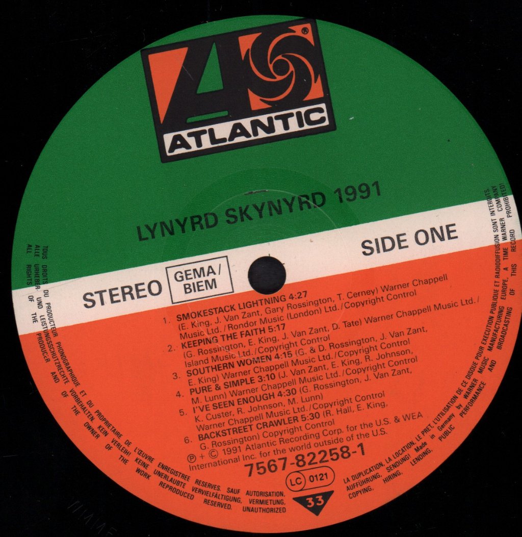 Lynyrd Skynyrd - 1991 - Lp