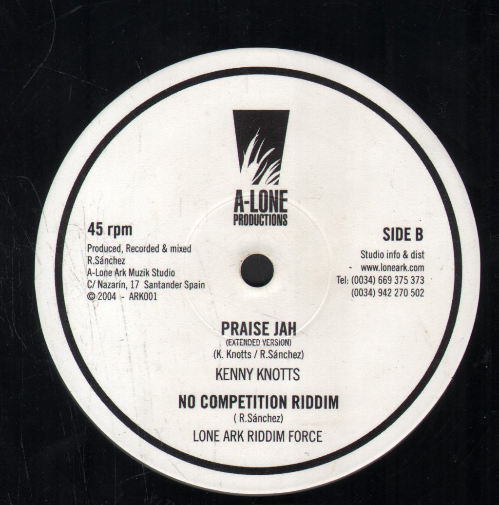 R. Sanchez / Afrikan Simba / Kenny Knots / Lone Ark Riddim Force - No Competition / Different Style / Praise Jah / No Competition Riddim - 10 Inch