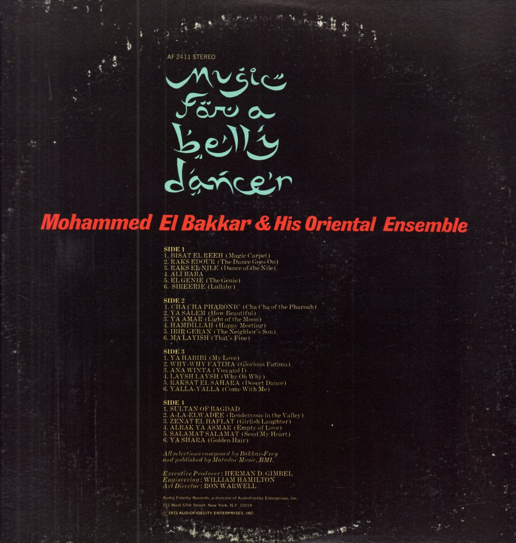 Mohammed El-Bakkar & His Oriental Ensemble - Music For A Belly Dancer - Double Lp
