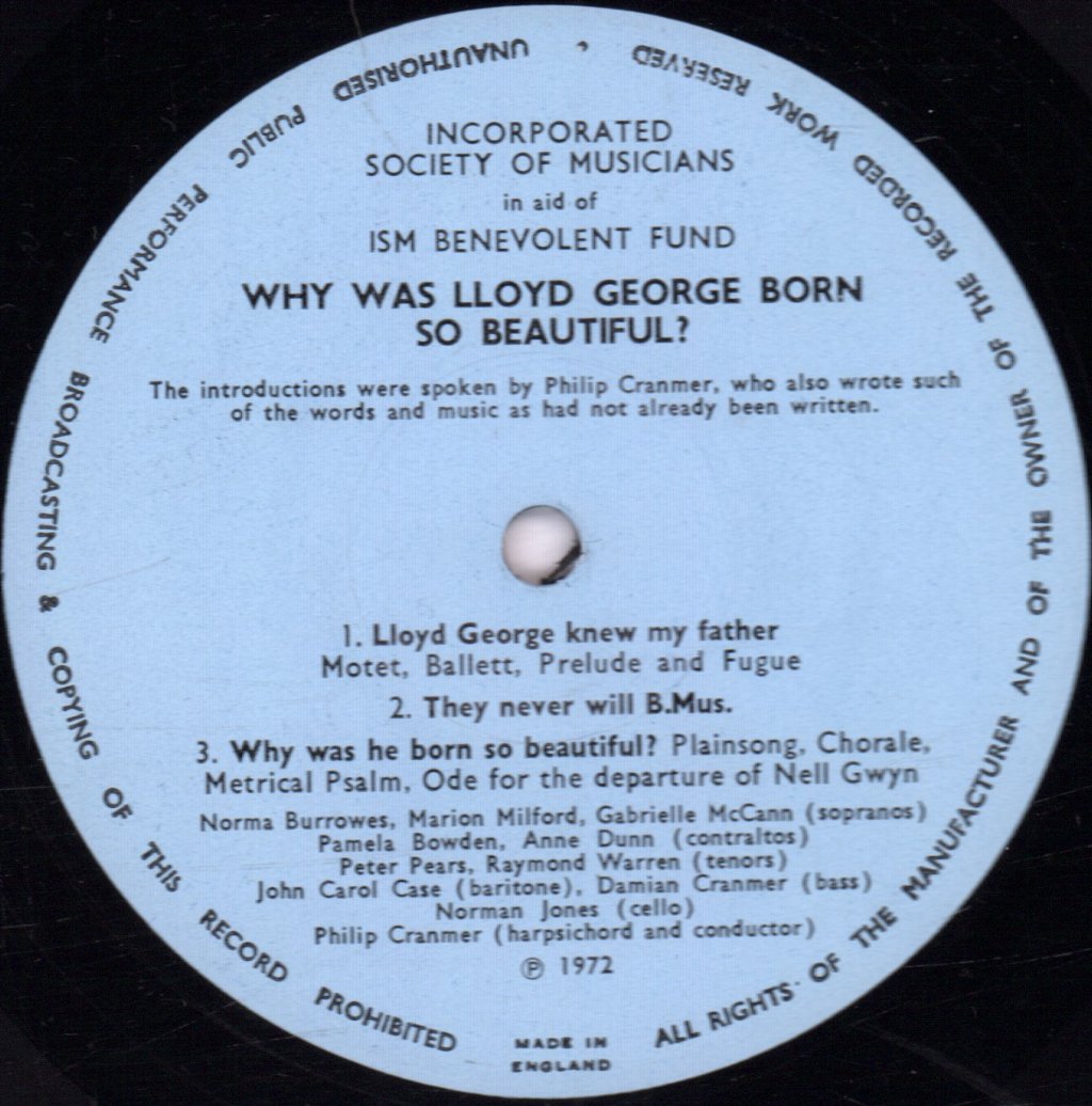 Various Artists - Why Was Lloyd George Born So Beautiful? - Lp