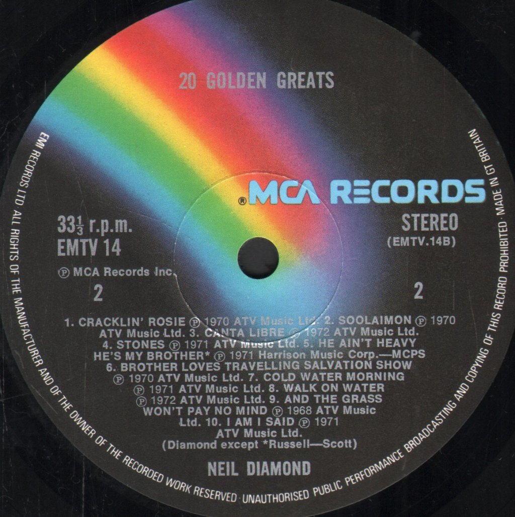 Neil Diamond - 20 Golden Greats - Lp