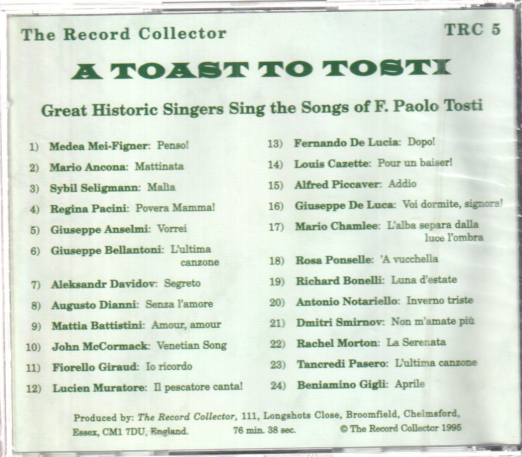 Various Artists - A Toast To Tosti - Cd