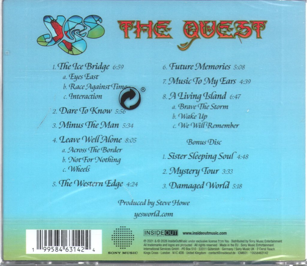 Yes - The Quest - Double Cd