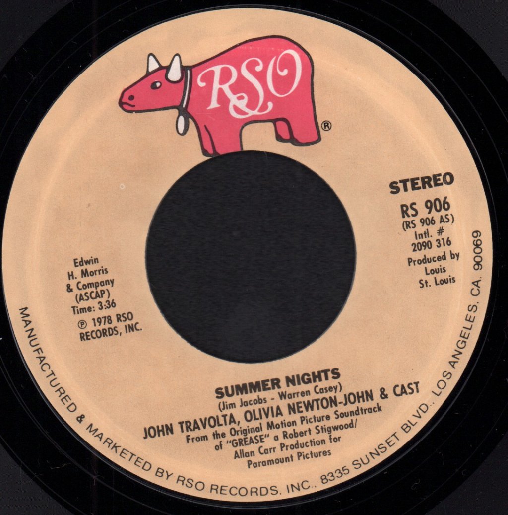 John Travolta Olivia Newton John - Summer Nights - 7 Inch