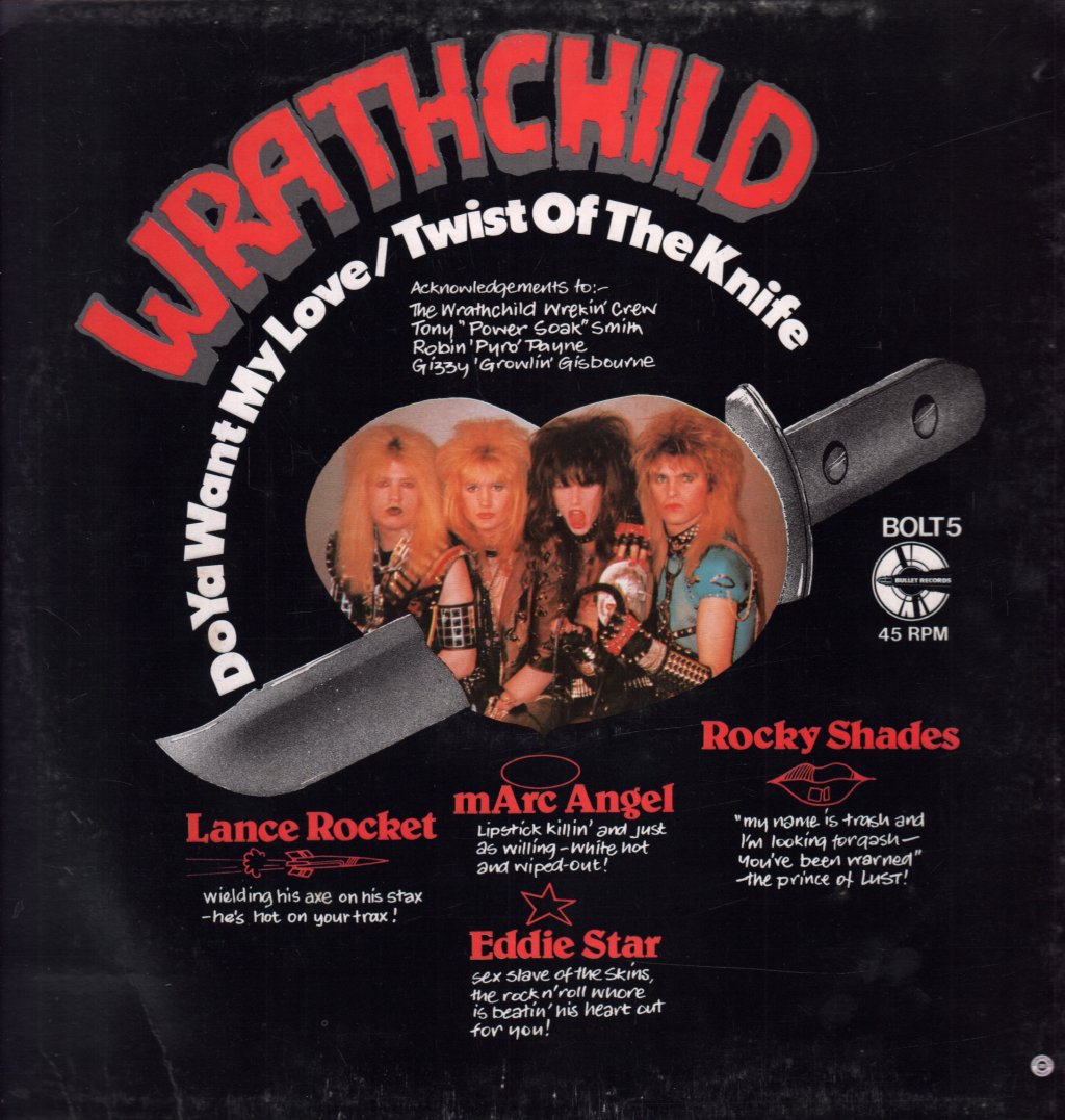 Wrathchild - Do Ya Want My Love - 12 Inch