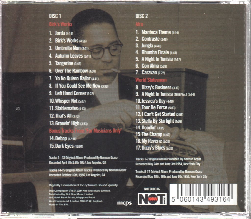Dizzy Gillespie - Gettin' Dizzy - Double Cd