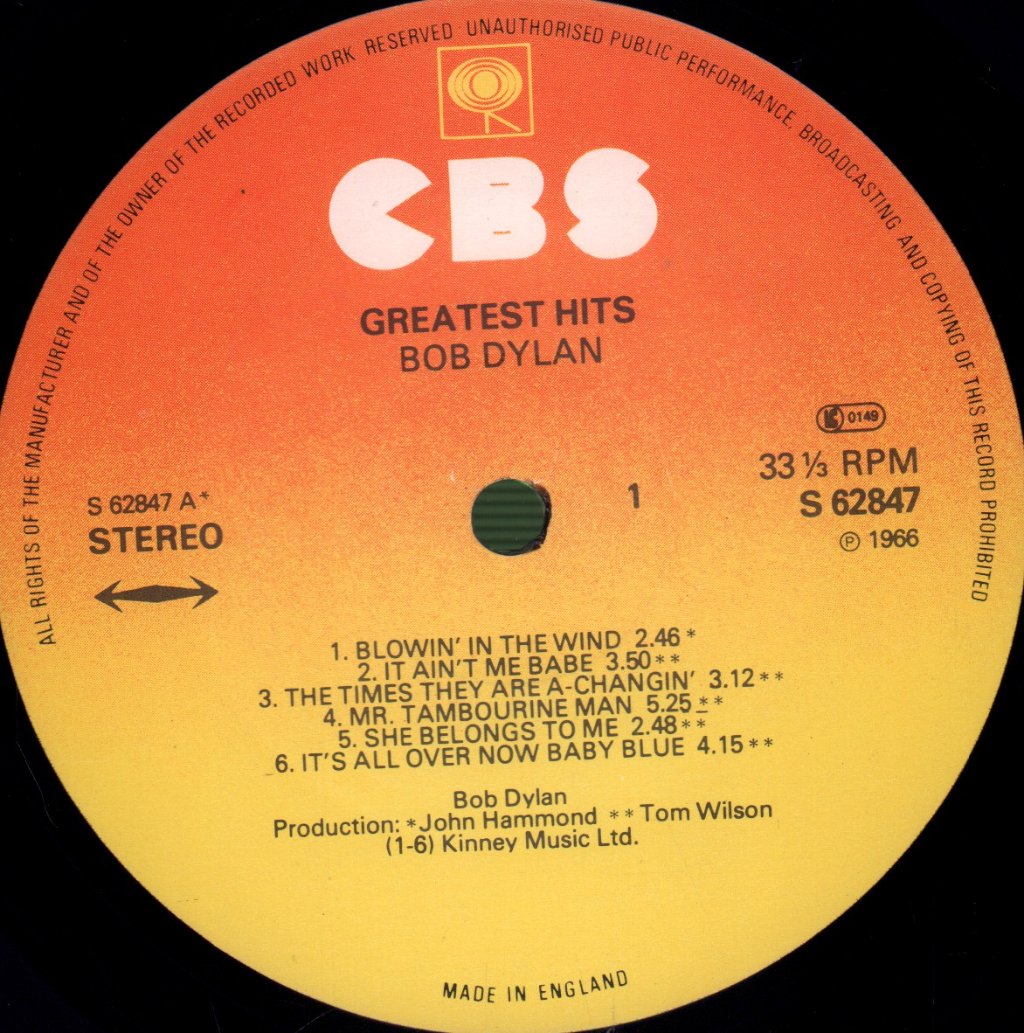 Bob Dylan - Greatest Hits - Lp