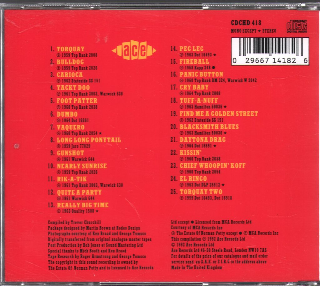 Fireballs - Original Norman Petty Masters - Cd
