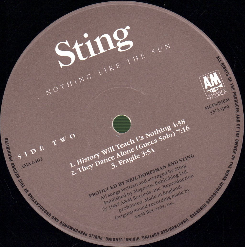 Sting - Nothing Like The Sun - Double Lp