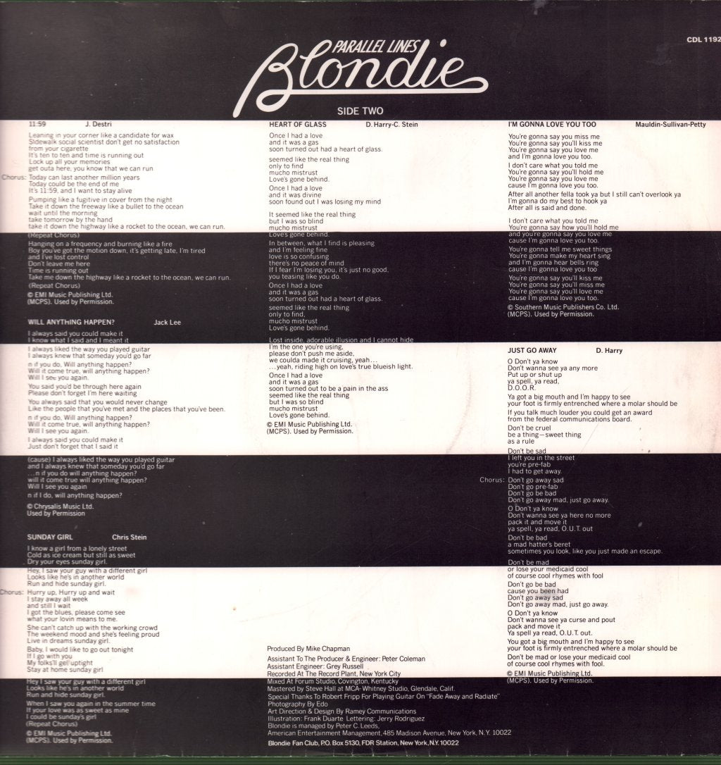 Blondie - Parallel Lines - Lp