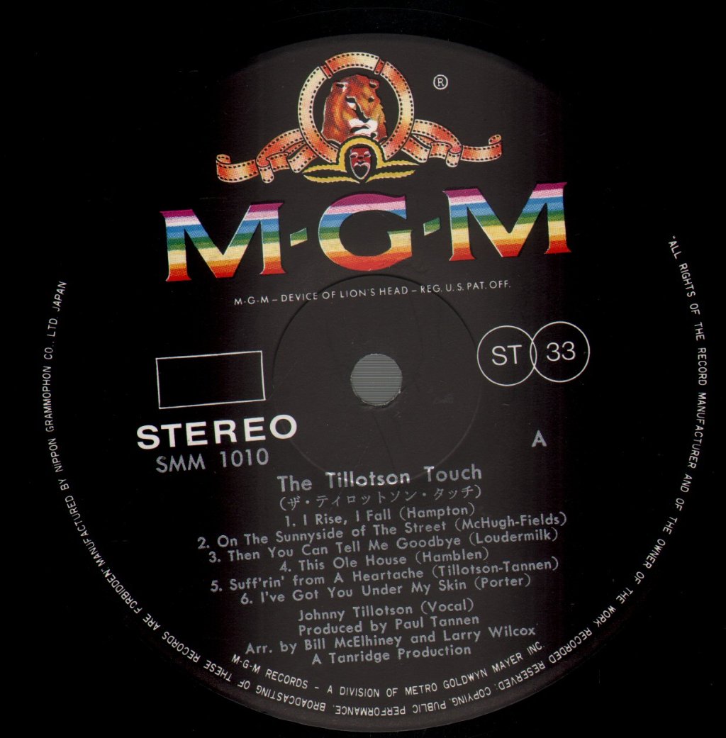 Johnny Tillotson - Tillotson Touch - Lp