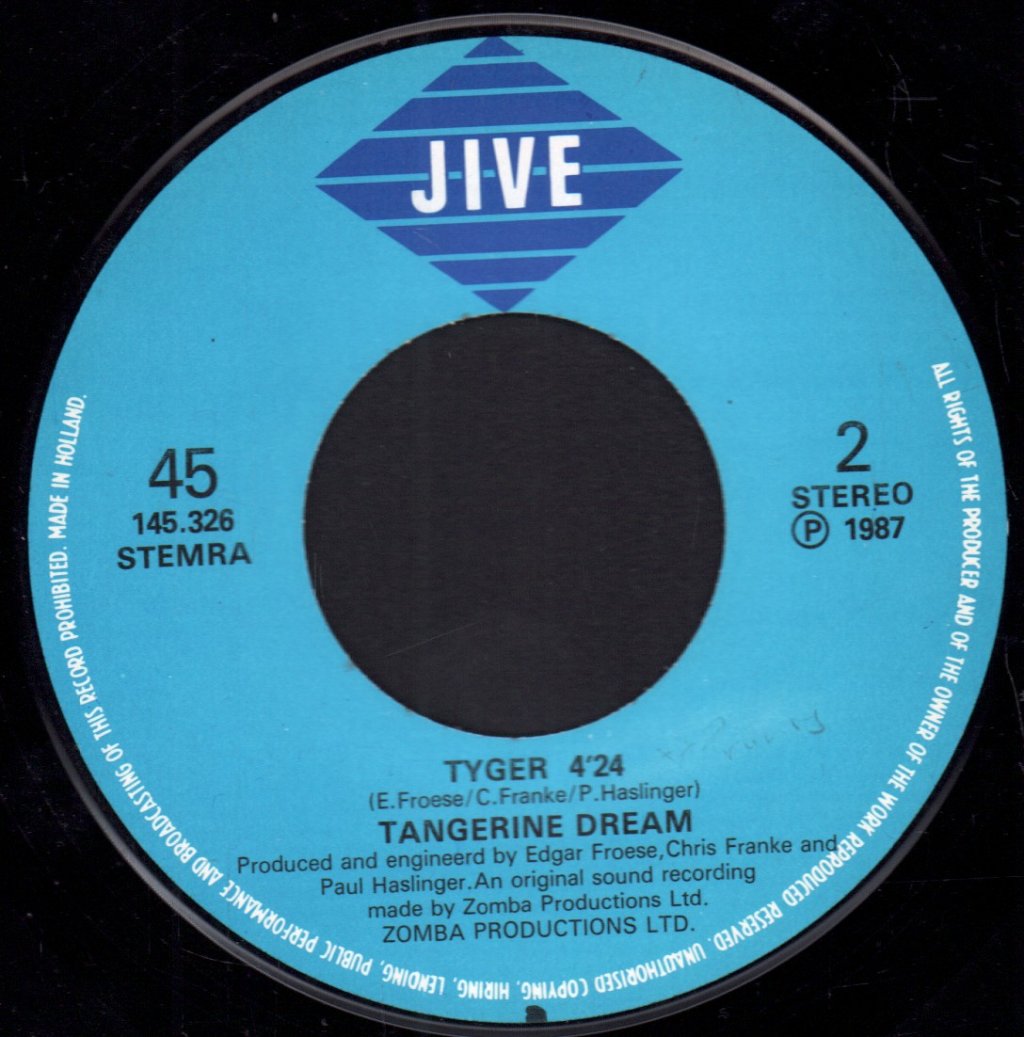 Tangerine Dream - Tyger - 7 Inch