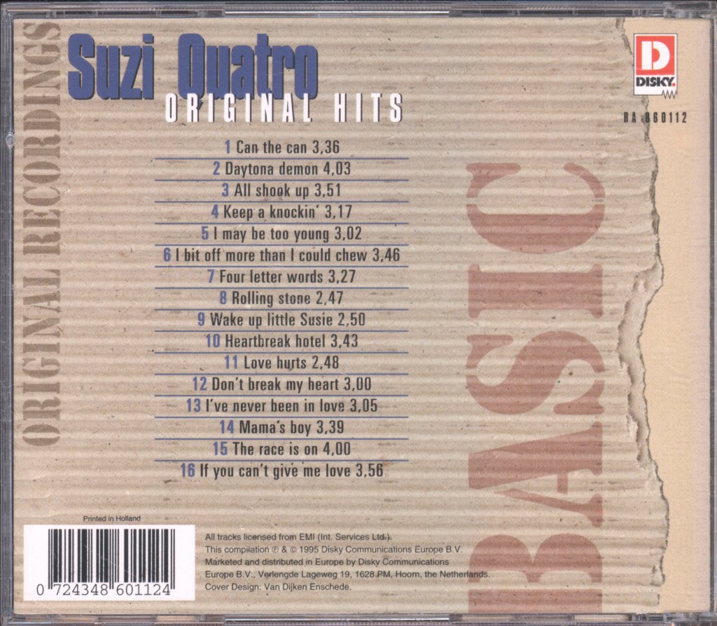 Suzi Quatro - Original Hits - Cd