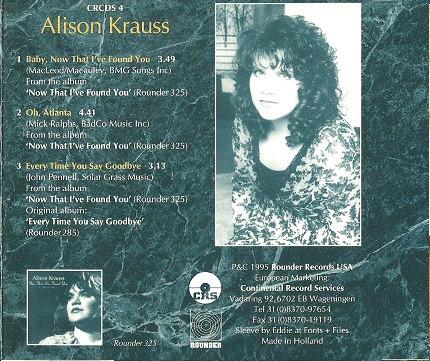 Alison Krauss & Union Station - Baby, Now That I've Found You - Cd