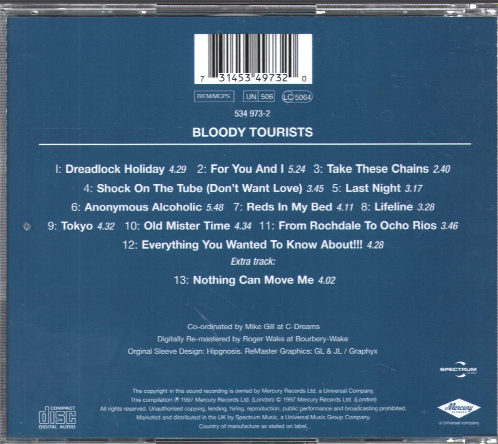 10cc - Bloody Tourists - Cd