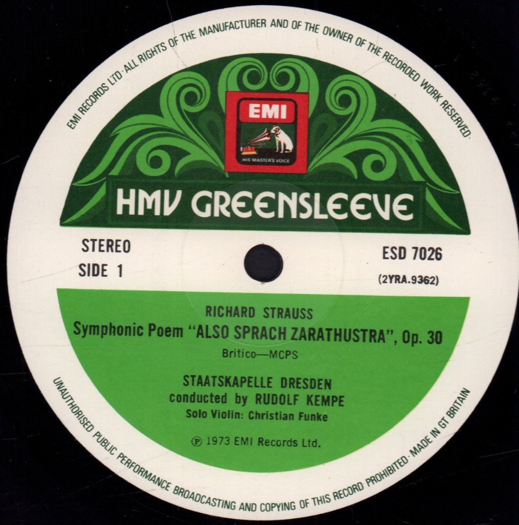 Staatskapelle Dresden - strauss Also Sprach Zarathustra - Lp