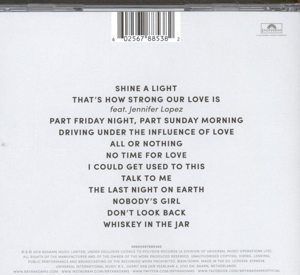 Bryan Adams - Shine A Light - Cd