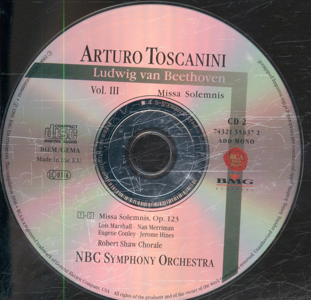 NBC Symphony Orchestra, Arturo Toscanini - Beethoven - Symphony No. 9 · Missa Solemnis - Double Cd