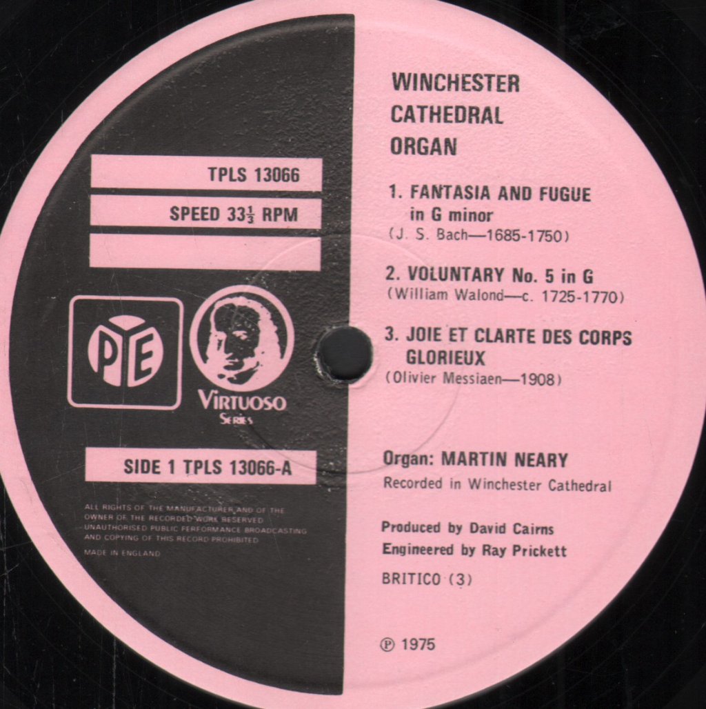 Martin Neary - Winchester Cathedral Organ - Lp