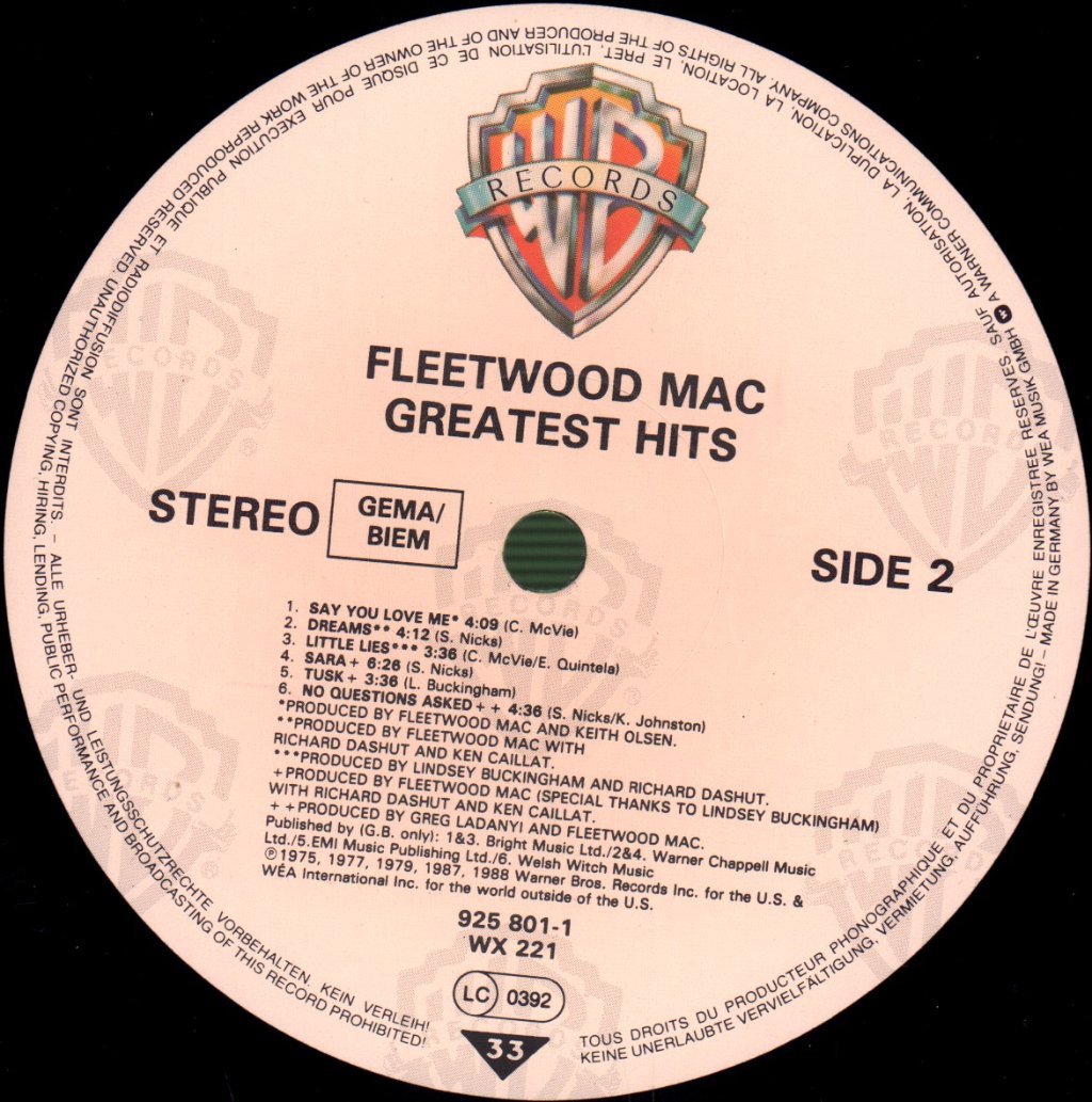 Fleetwood Mac - Greatest Hits - Lp