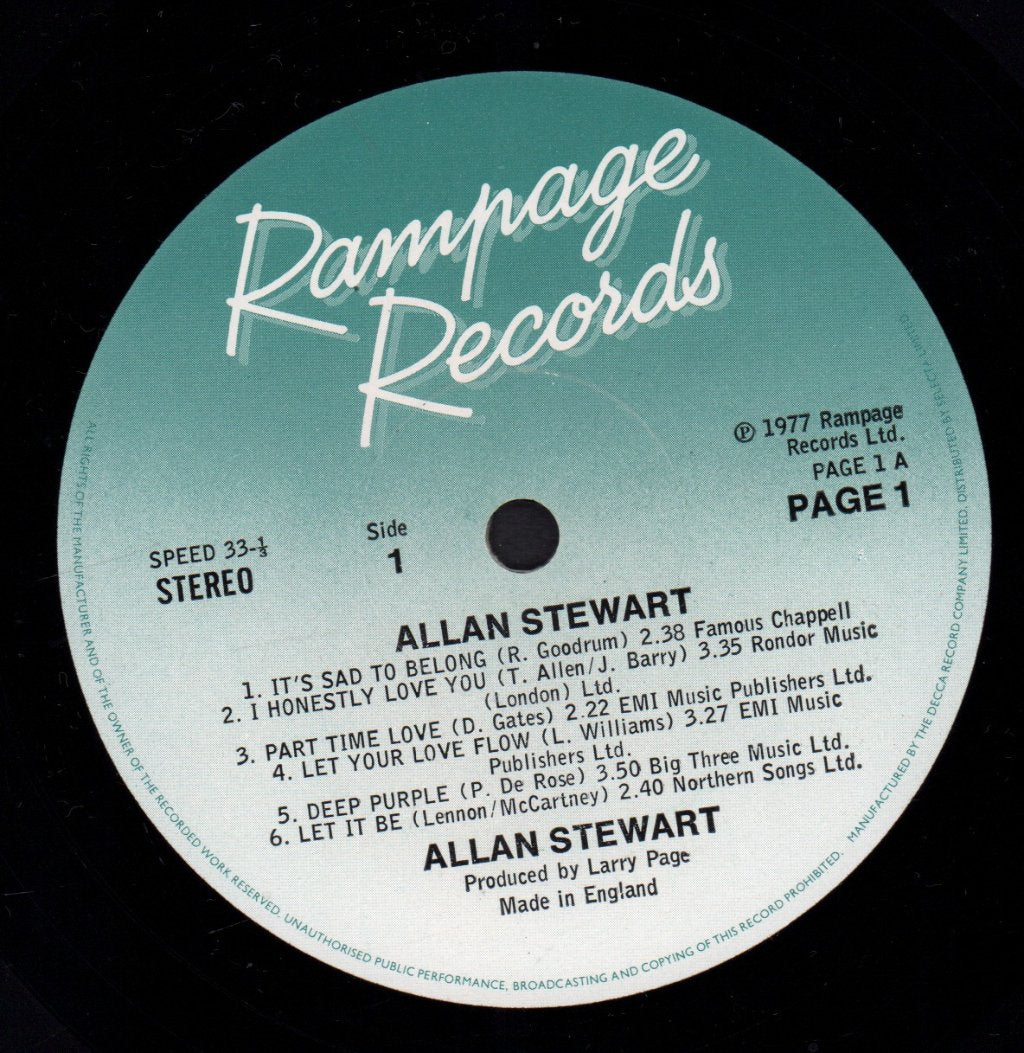 Allan Stewart - Allan Stewart - Lp