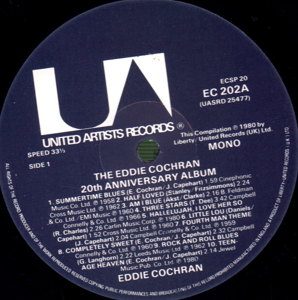 Eddie Cochran - 20th Anniversary Album - Lp Set