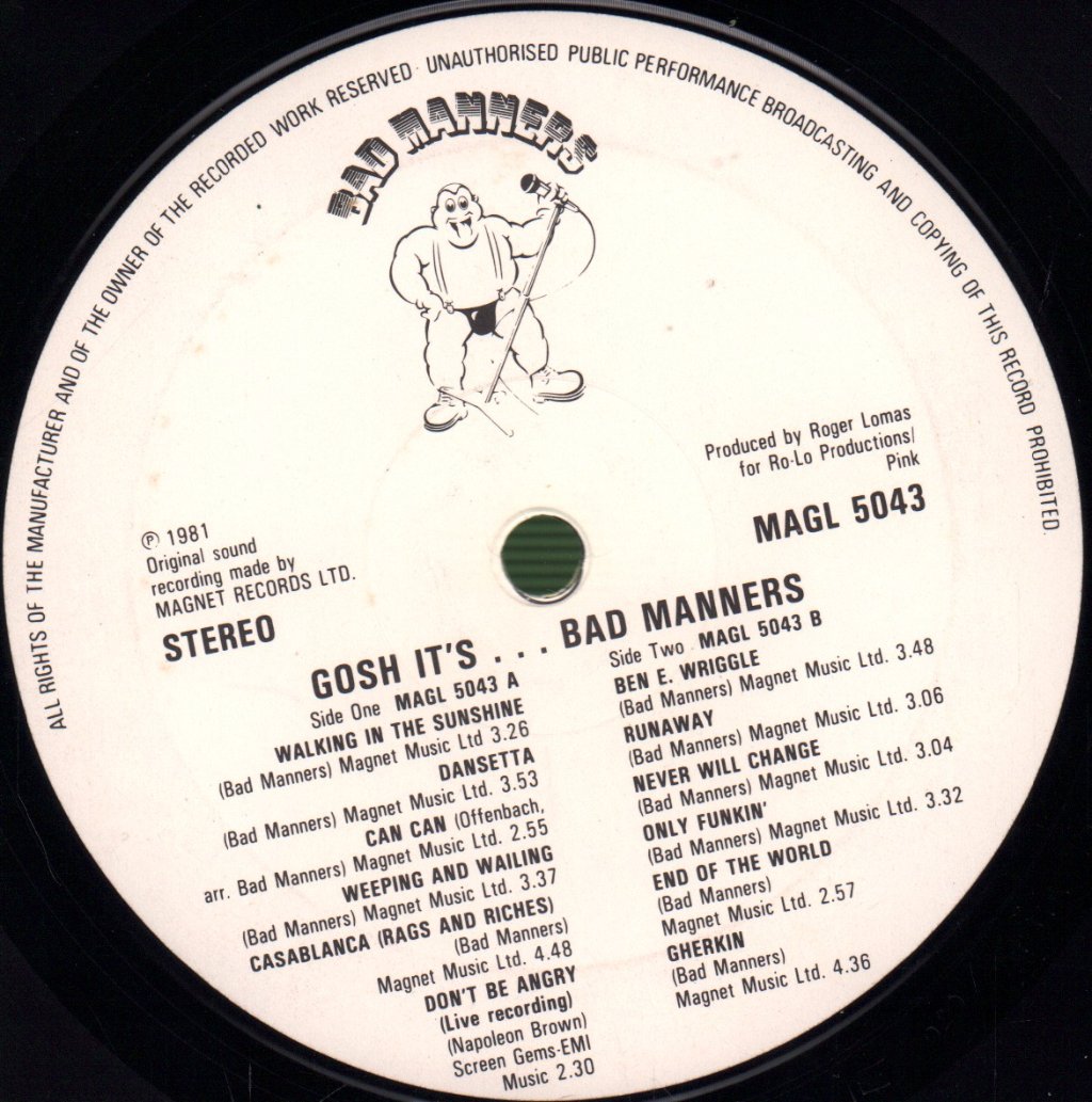 Bad Manners - Gosh It's - Lp