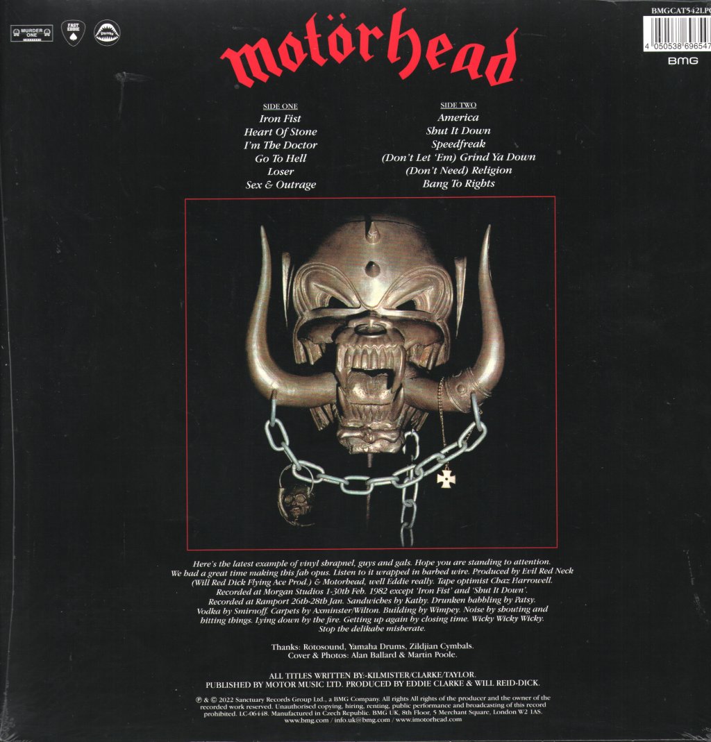Motorhead - Iron Fist - Lp