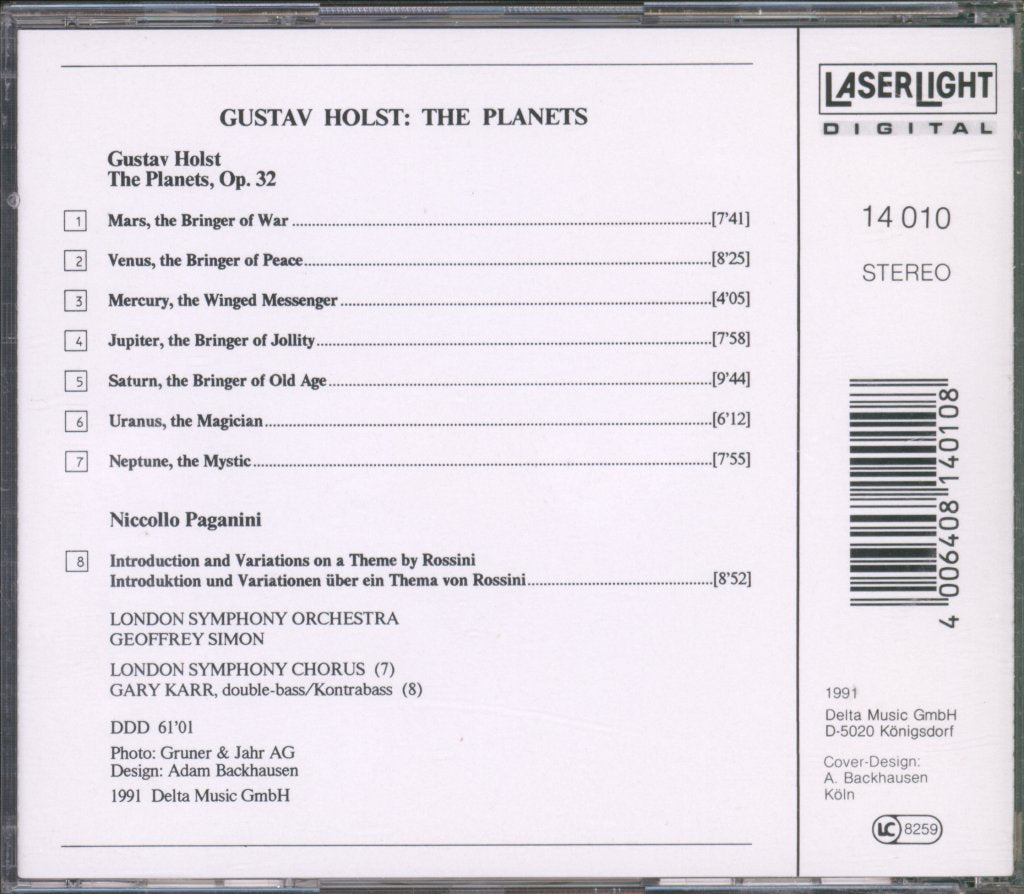 London Symphony Orchestra, Geoffrey Simon - Holst - Planets - Cd