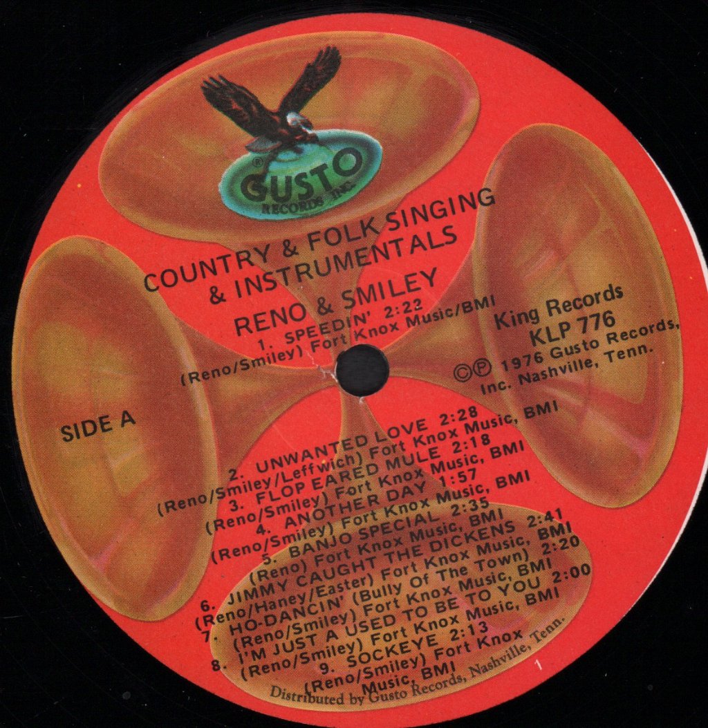 Reno And Smiley And The Gang - Country Singing And Instrumentals - Lp