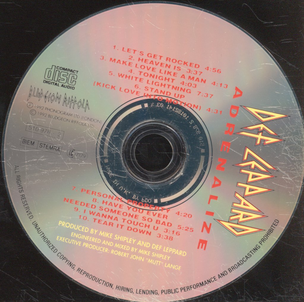 Def Leppard - Adrenalize - Cd
