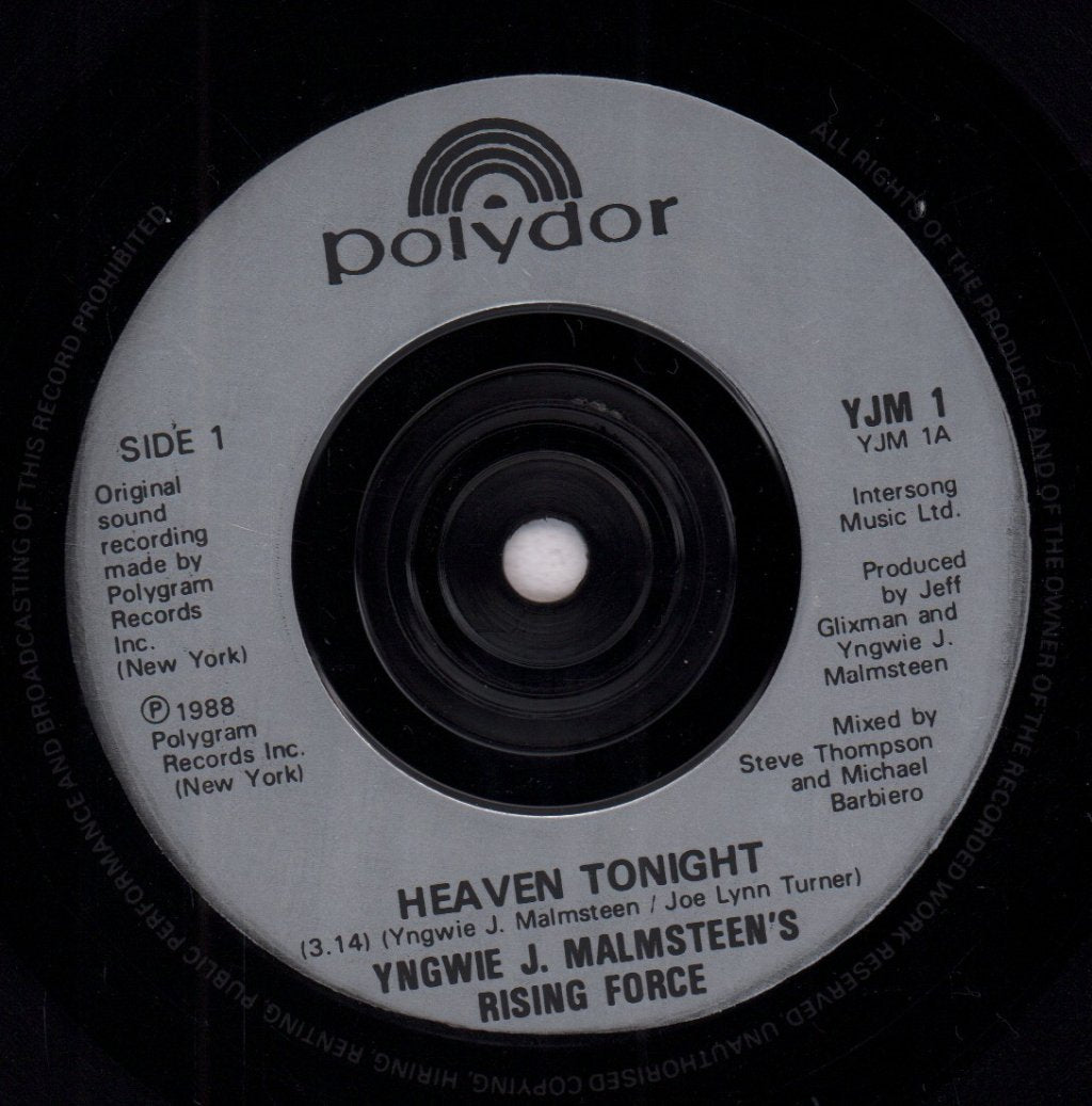 Yngwie Malmsteen - Heaven Tonight - 7 Inch