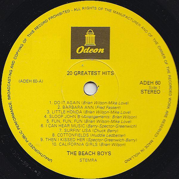 Beach Boys - 20 Greatest Hits - Lp