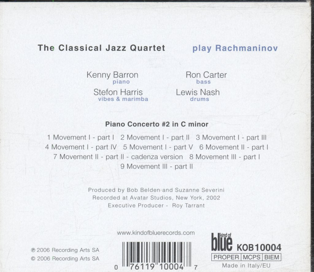 Classical Jazz Quartet - Play Rachmaninov - Cd