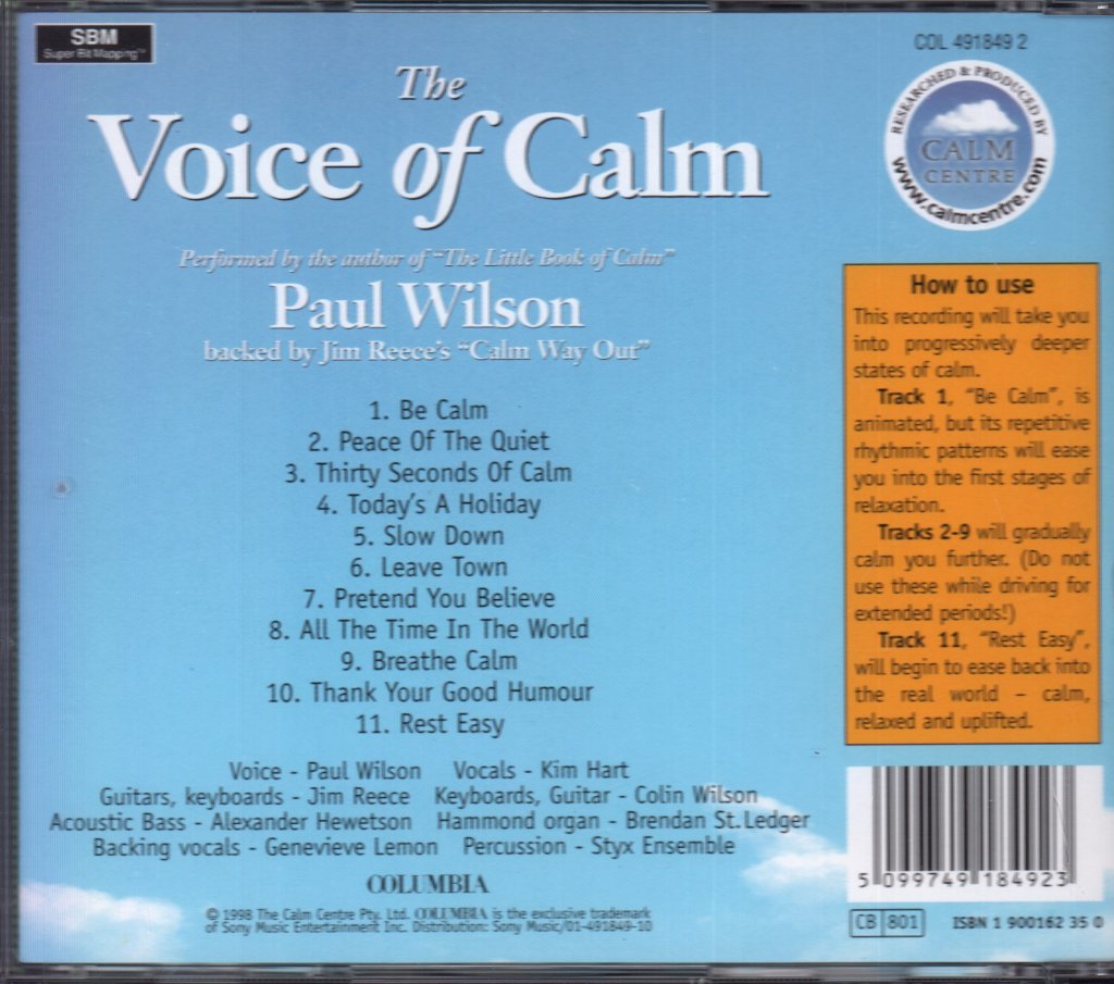paul wilson - Voice Of Calm - Cd