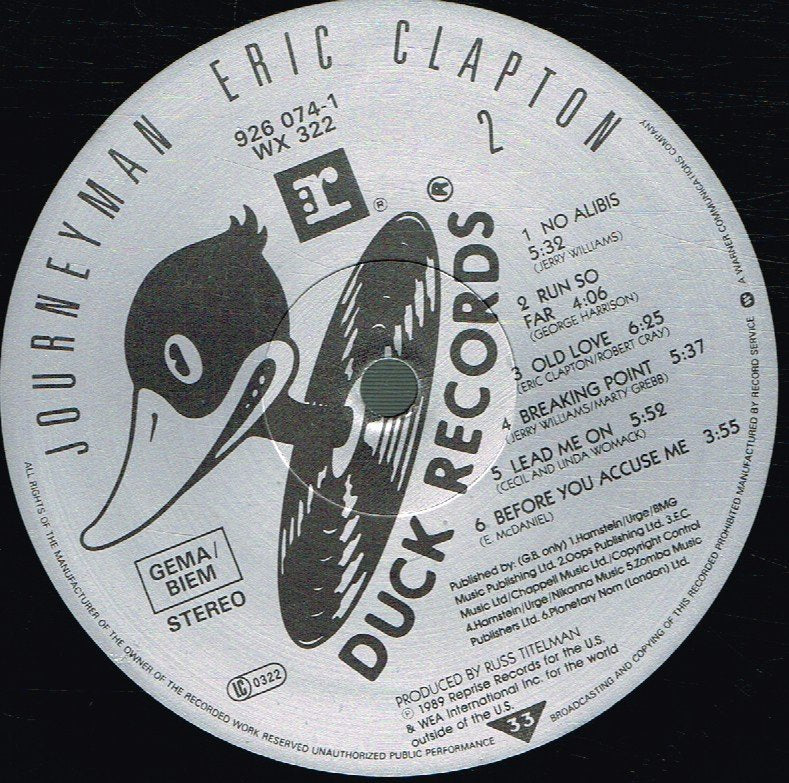 Eric Clapton - Journeyman - Lp