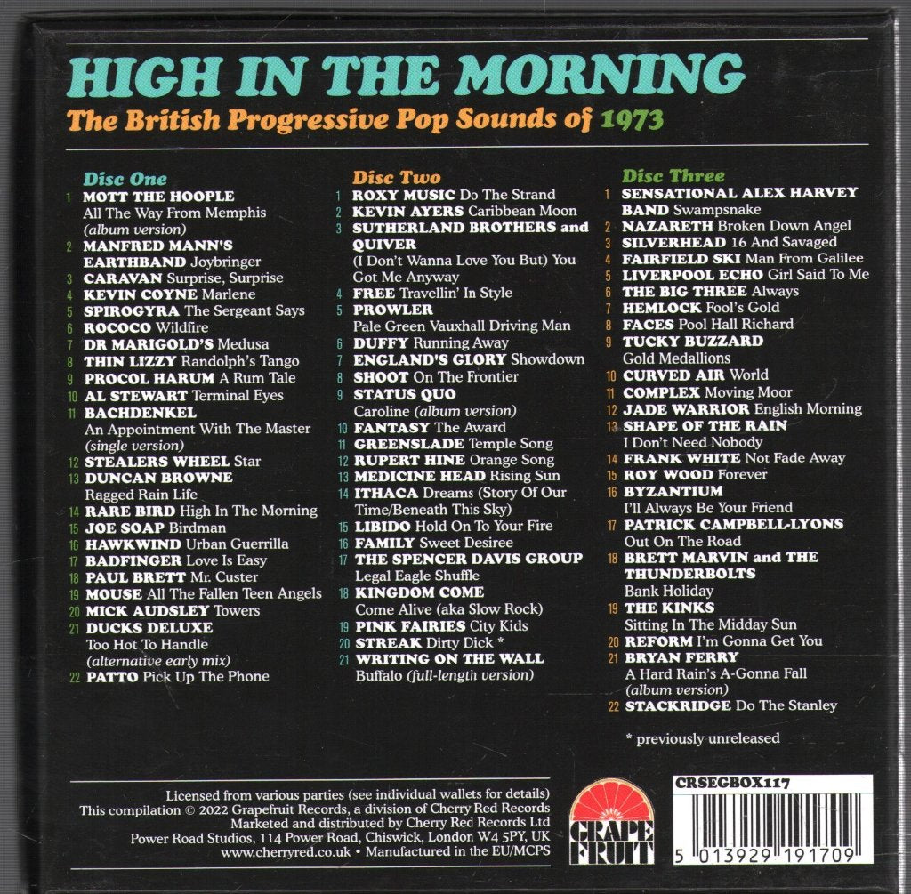 Various Artists - High in the Morning (The British Progressive Pop Sounds of 1973) - Cd Set
