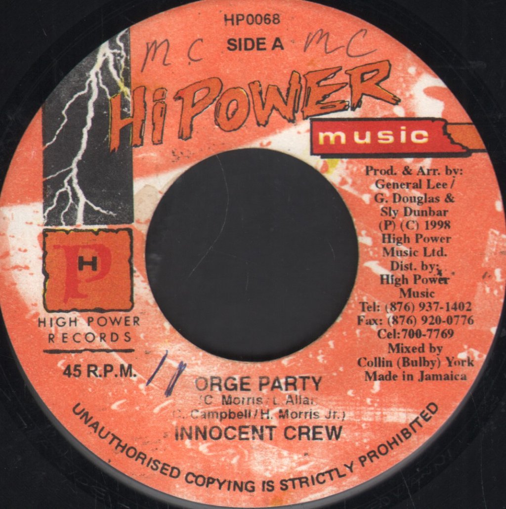 Innocent Crew - Orge Party - 7 Inch
