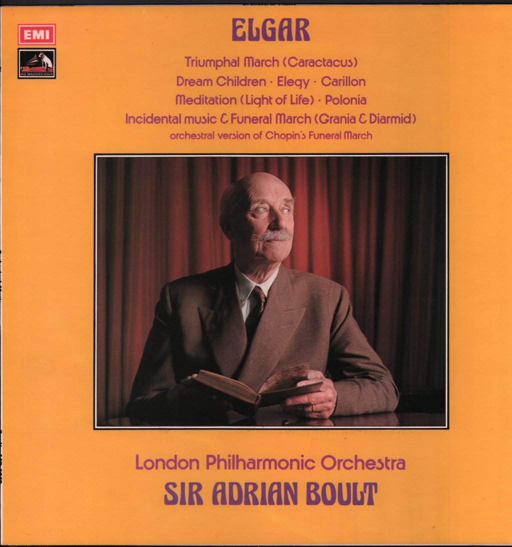 Sir Adrian Boult / London Philharmonic Orchestra - Elgar Orchestral Music - Lp